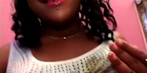 A horny pregnant black woman rubs her sweet vagina and rides stiff penis