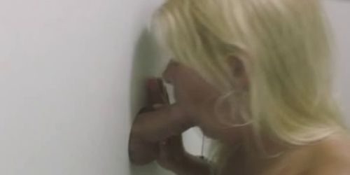 Blonde Smoking Dick Then Cigrarette At A Glory Hole