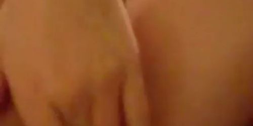 horny teen rubs her shaved tight pussy on cell phone cam