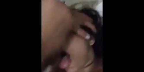 Desi wife eating cum