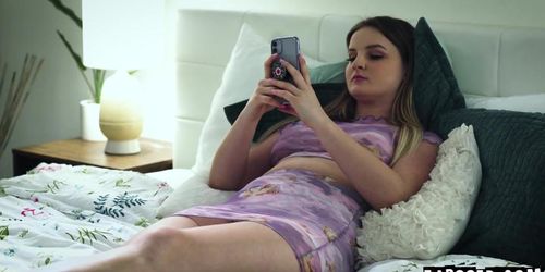 Priest Tommy fucked Elizas greedy mouth and teen pussy