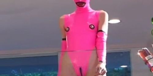 Cheek in pink latex brandi Starz (Brandy Starz)