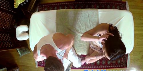 FANTASY MASSAGE - Bigtitted massage beauty pussypounds on table