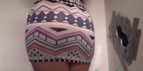 Babe tugs gloryhole bbc