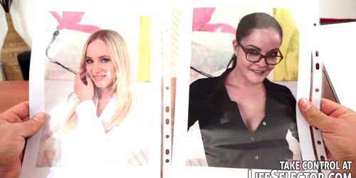 LIFESELECTOR - Casting interview turns into POV sex