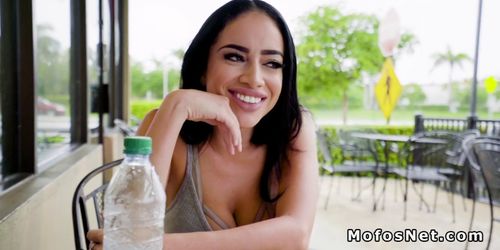 Huge tits hottie bangs in public pov (Victoria June)