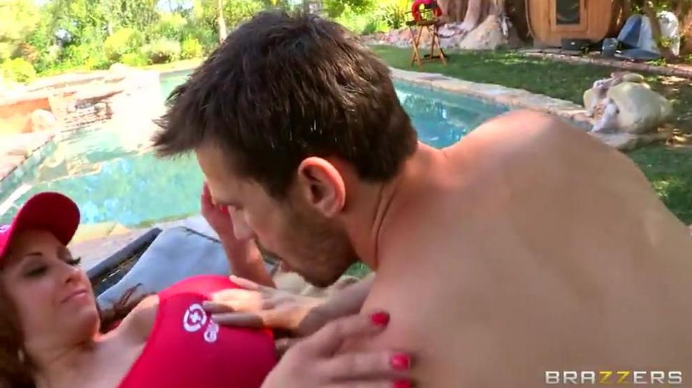 Hot Brunette Lifeguard With Huge Tits Eva Notty Fucks By The Pool Porn
