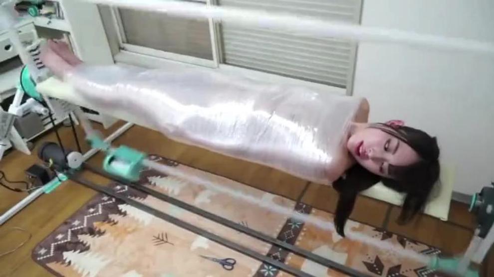 Girl Wrapped By Cling Film Machine Porn Videos