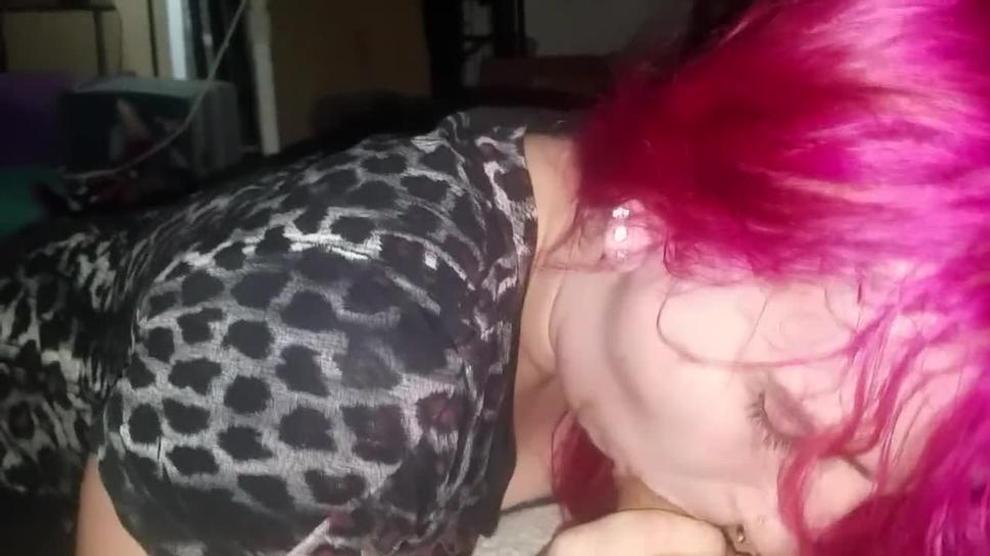 Pink Haired PAWG Sucks Monster Cock Porn Videos