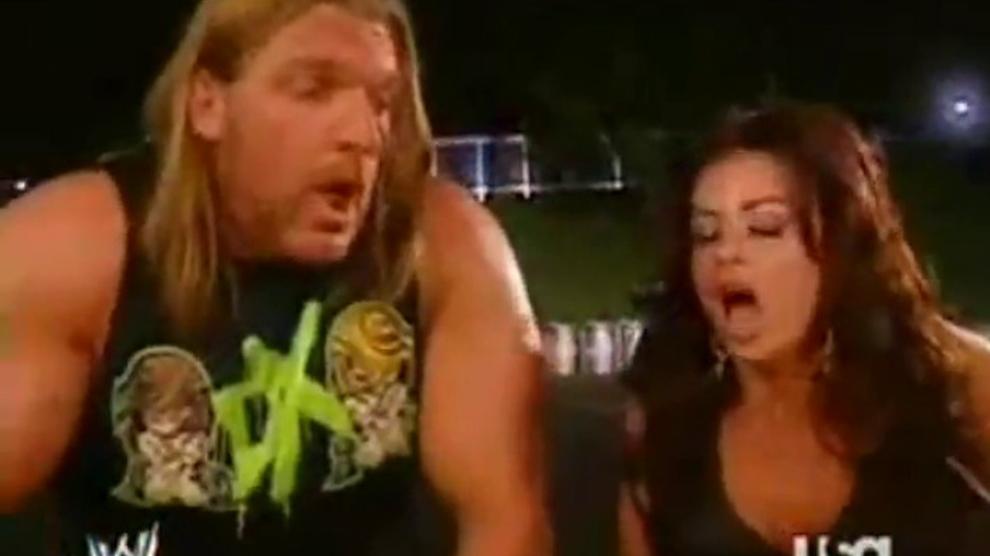Triple H And Candice Michelle Funny Backstage Of Wwe Candice Michelle