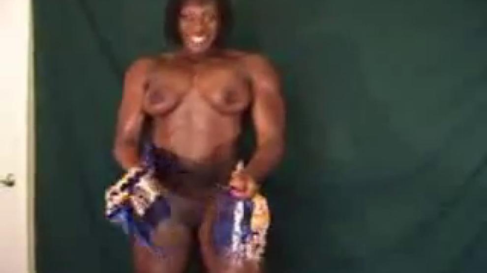 Spycam fishnet muscle ebony