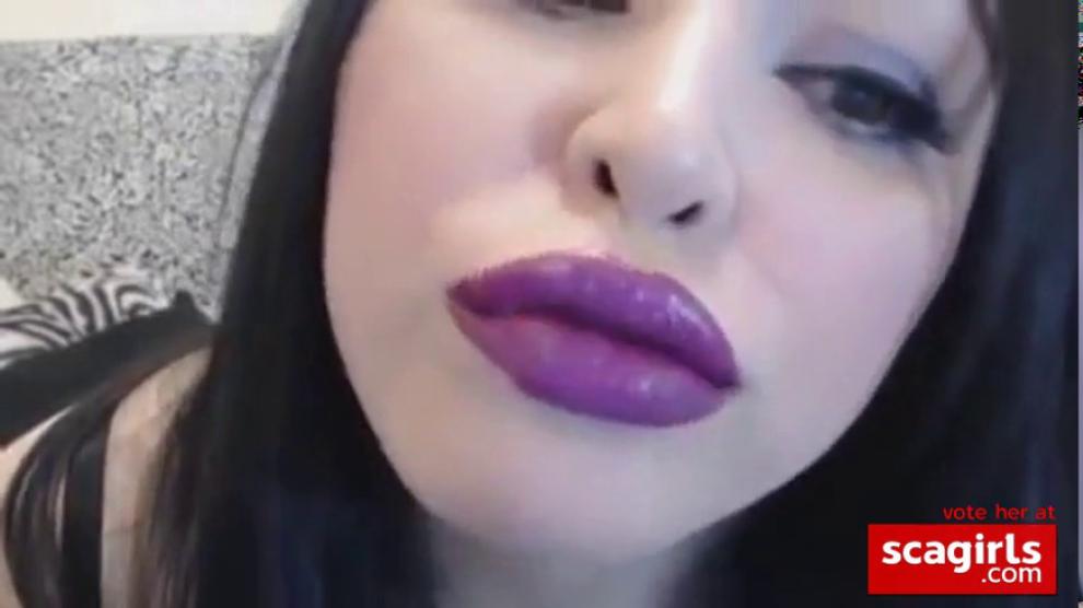 ASMR Purple Lipstick Kissing JOI Video 1 Porn Videos