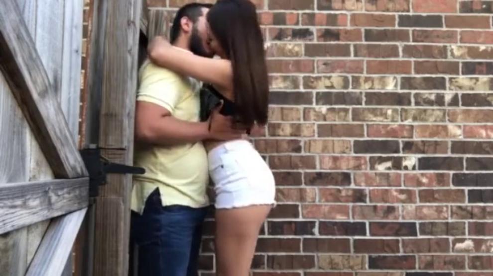 Cute makeout butt screaming