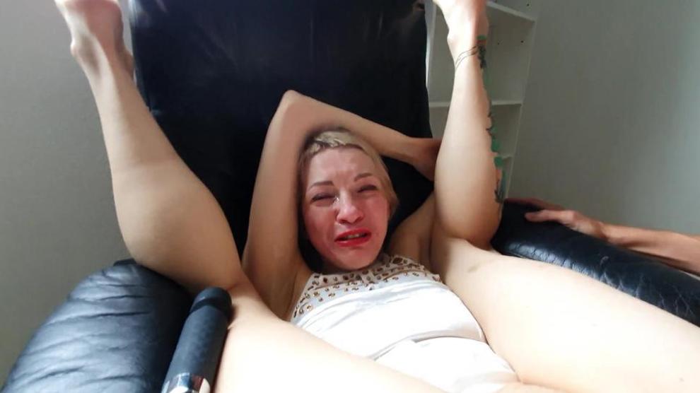Blonde Submissive Crying Hysterically After Hard Hardcore Anal And