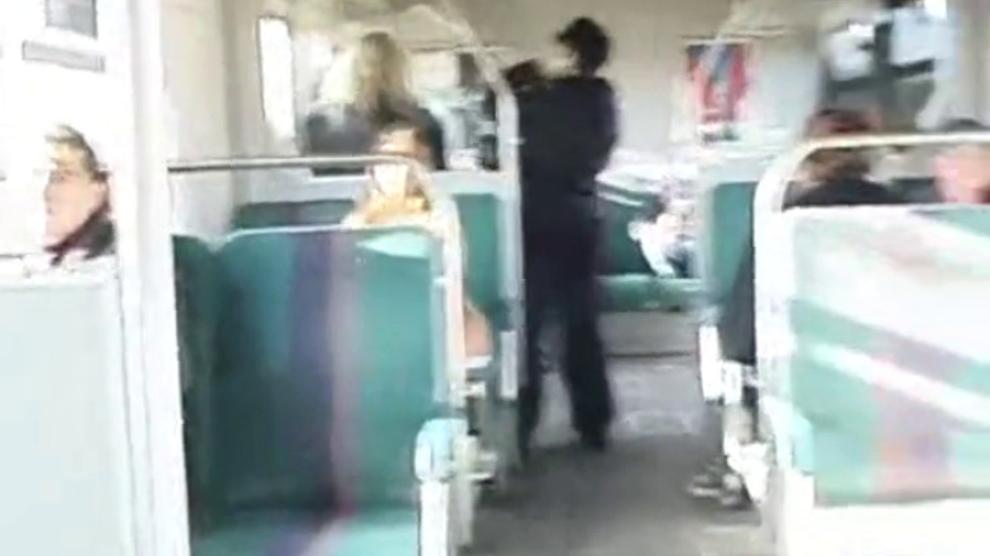 Only One Naked In A Public Train Porn Videos 7196