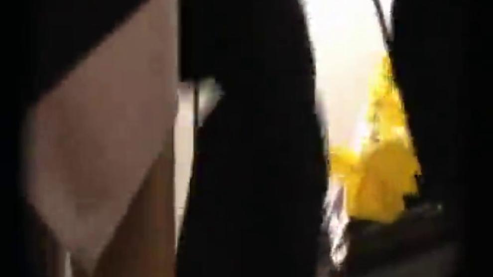 Miniskirt spycam foursome ejaculation