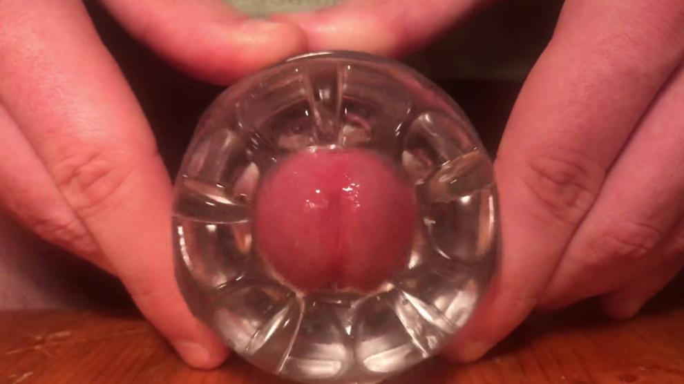 Guy Humping Fleshlight While Moan Until Rough Orgasm Loud Moaning Cum