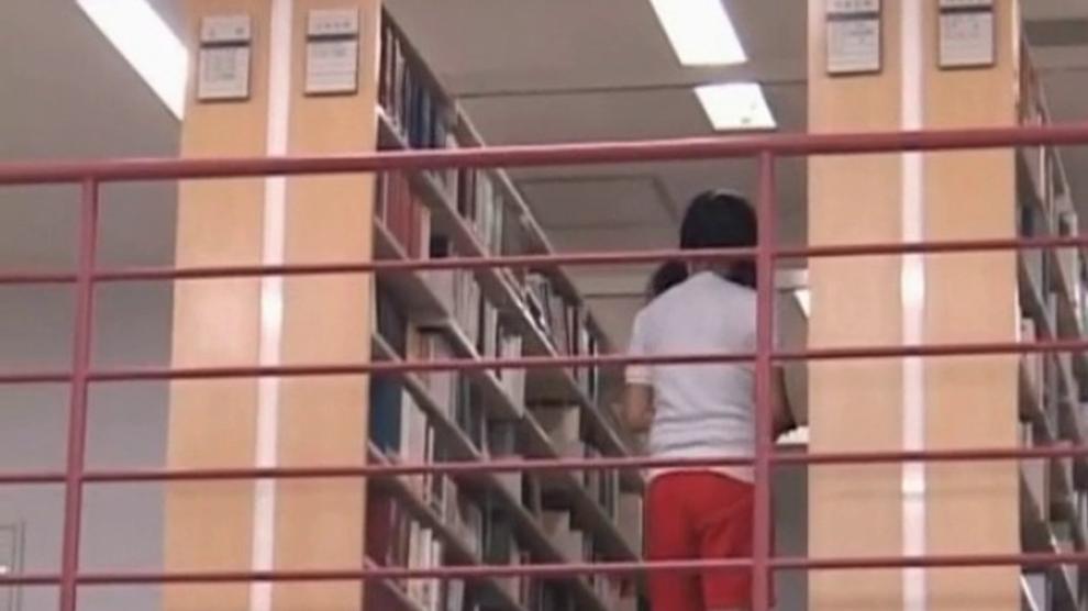 Brunette Asian Girl Seducing Her Coed In The Library Porn Videos