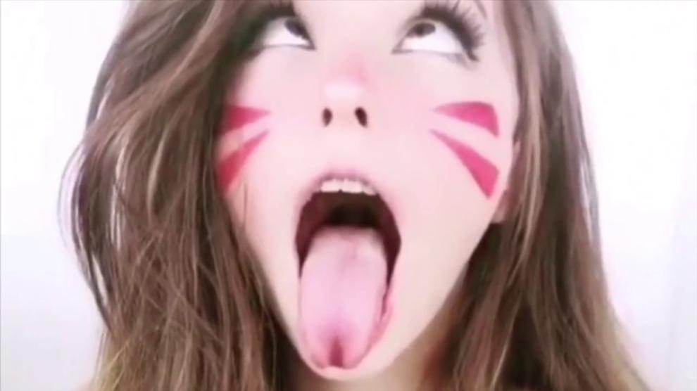 Cutest Woman Ever Belle Delphine DVa Cosplay Ahegao Face Porn Videos