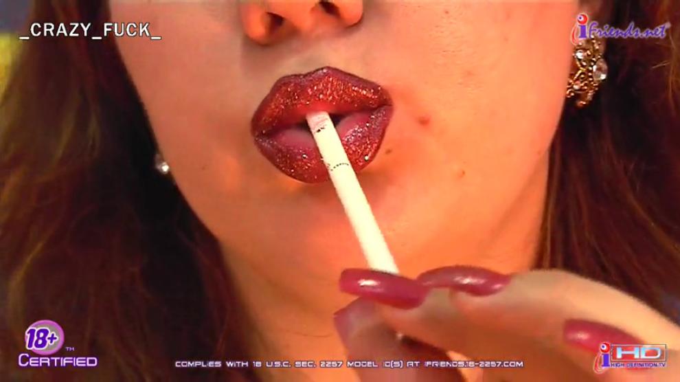 Shiny Painted Lips Sucking A Cigarette Porn Videos