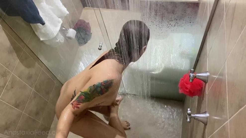 Spying On My Sexy Neighbor And Caught Her Masturbating In The Shower