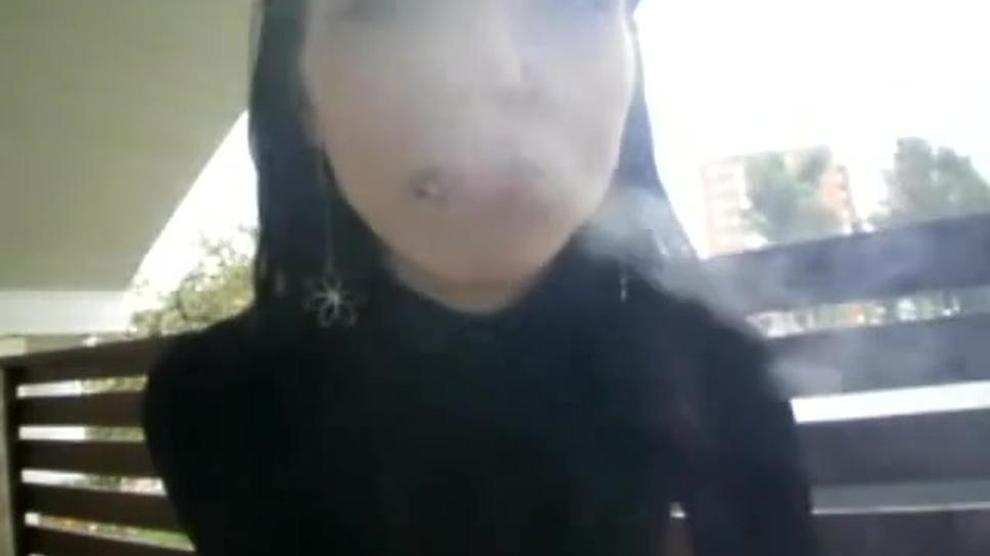 Amazing Young Brunette Girl Smoking With Nose Exhales Porn Videos