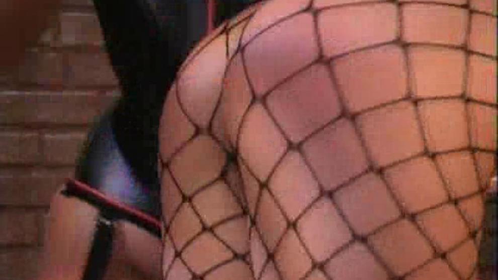 Spank fishnet double penetration