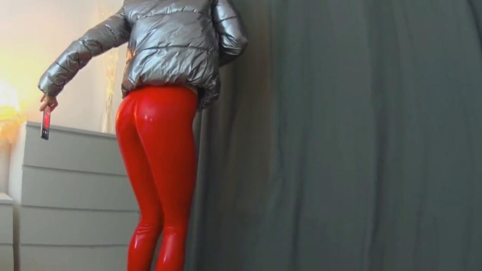 Red Latex PVC Leggings Porn Videos