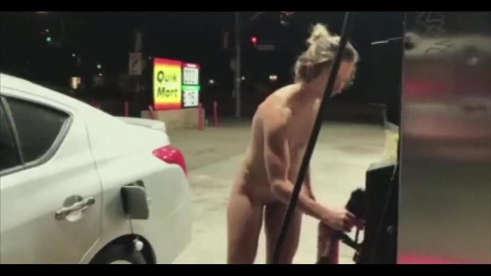 Wife Pumps Gas Butt Naked On Dare Porn Videos