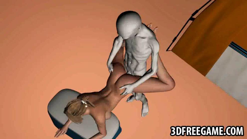 Busty 3D Cartoon Babe Getting Fucked By An Alien