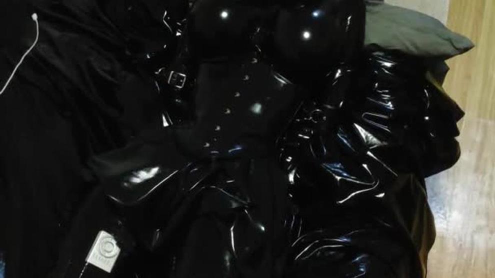 Black Latex Suit Kigurumi BreathPlay Porn Videos