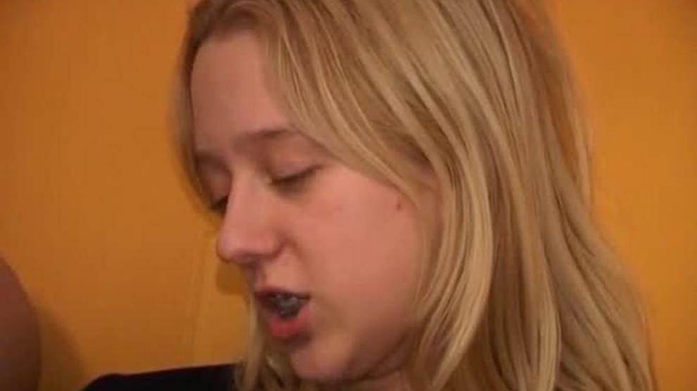 Horny Dutch Amateur Blonde Teen Slut With Braces Going For Her First 