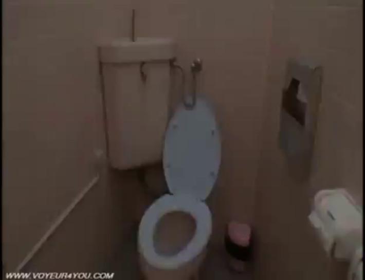 Horny Girl Toilet Masturbates