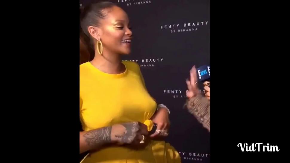 Braless Rihanna Hard Nipples Pierced Nipples Bouncing Boobs In Public