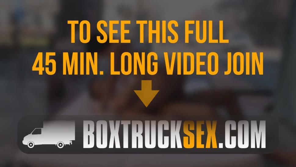 BoxTruckSex - Flexible blonde Russian Teen fucks a hard dick in public for money