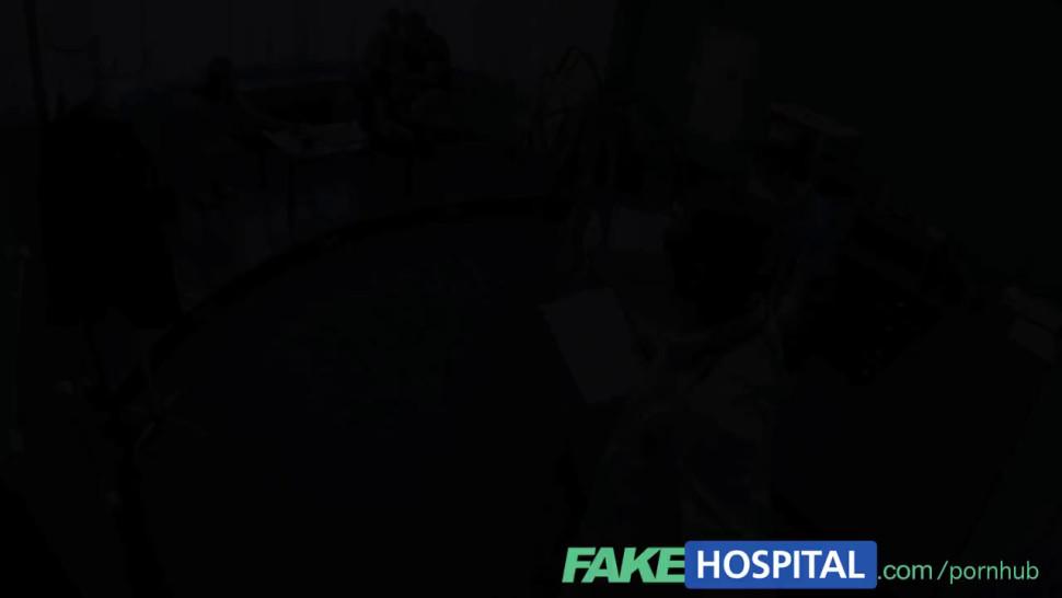 Fake Hospital Busty beautiful patient has her big breasts oiled and examine