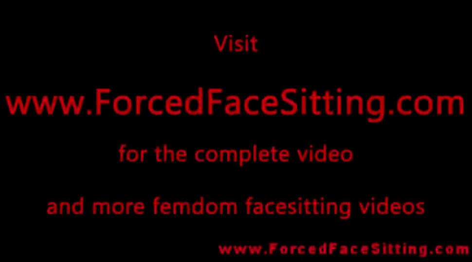 Queening mistress smothers her subs face - video 1