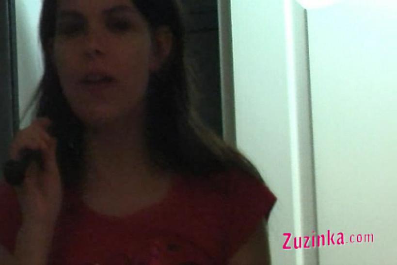 ZUZINKA'S BLOG - Funny striptease for my boyfriend in a hotel room - video 1