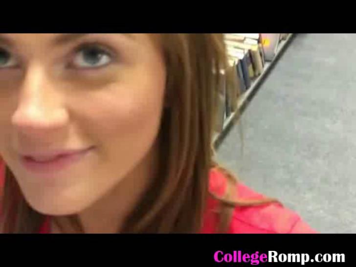 Doggystyling Lovely Blonde Ex Girlfriend In College Library