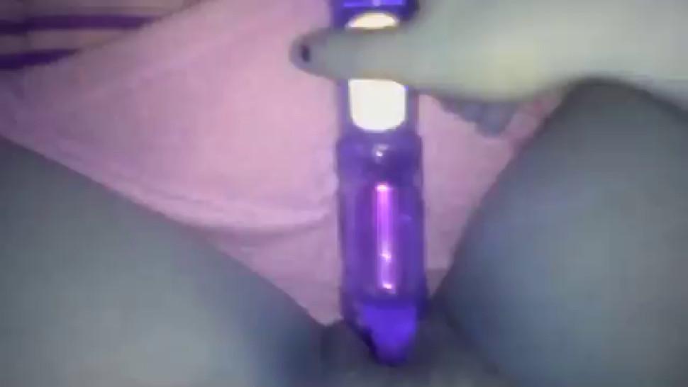 rabbit dildo in wet pussy