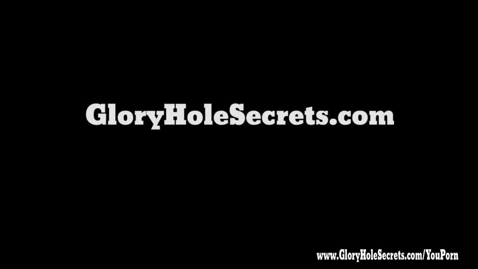 Gloryhole Secrets Hot teen cutie swallows cum 1