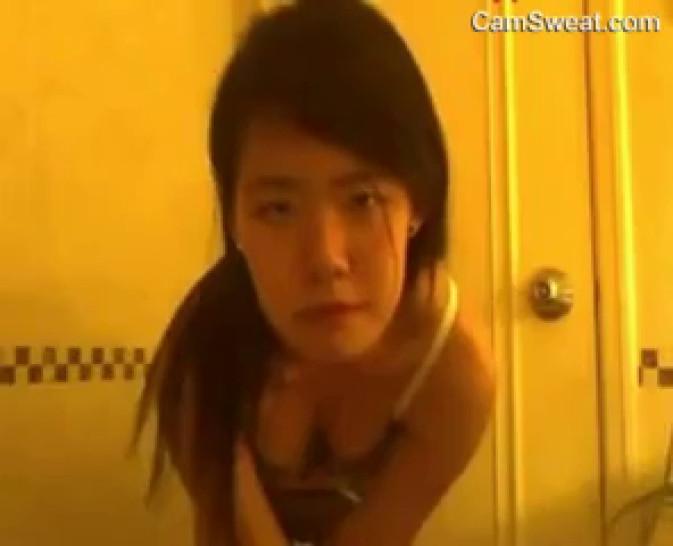 Hairy Asian Amateur Teen Striptease