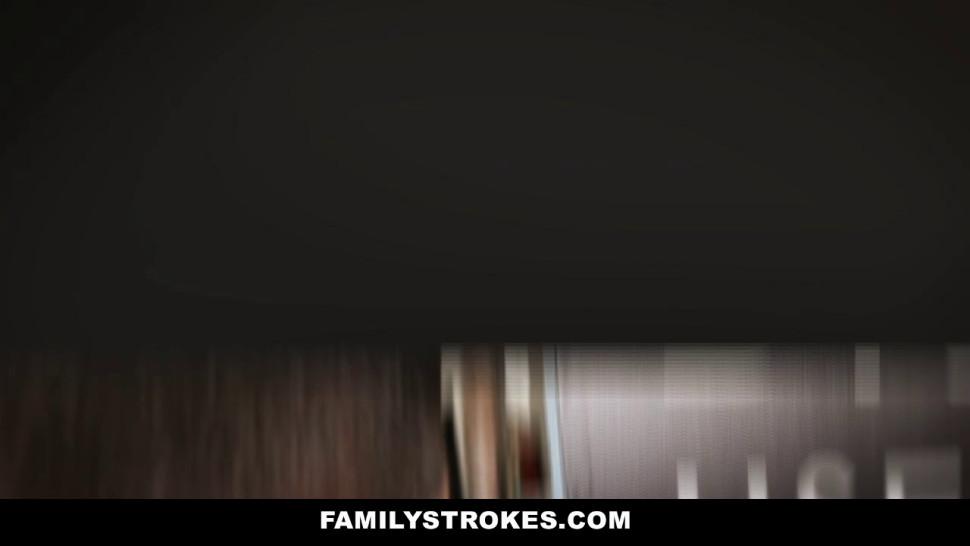 FamilyStrokes - Hot Teen Blows Her Stepdads Cock - Family Strokes