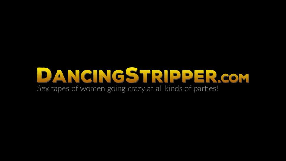 DANCING STRIPPER - Handsome ladies taste creamy dicks at a crazy sex party