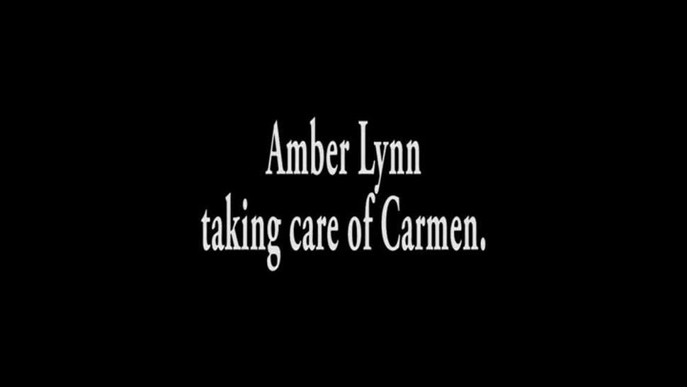 Carmen Valentina vs. Amber Lynn Bach and a Strap on