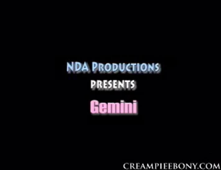 Gemini on Ebony Creampie