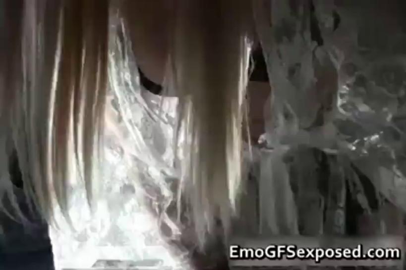 Sexy Emo blonde doll hot masturbation part5 - video 1