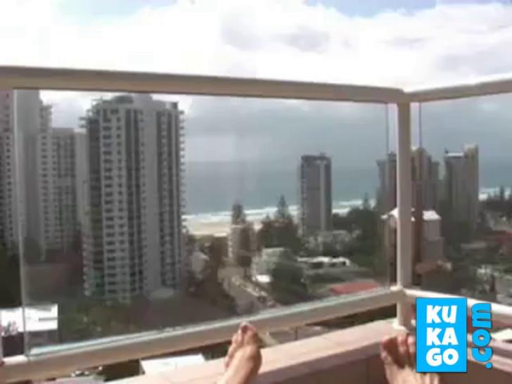 veronica balcony handjob - video 2