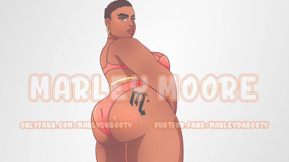 BBW EBONY MARLEY MOORE FUCKS YOUR FAVORITE MODELS!