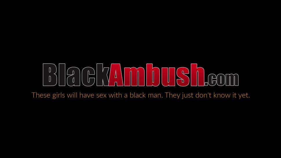 BLACK AMBUSH - Busty Victoria fucked anal before 1st interracial creampie